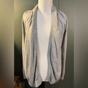 Theory women’s wool gray open front cardigan